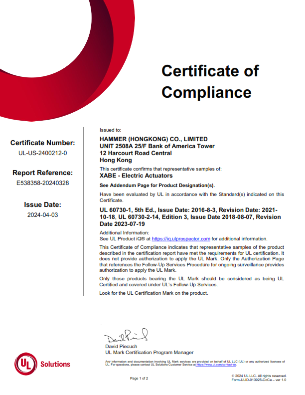 UL Certificate